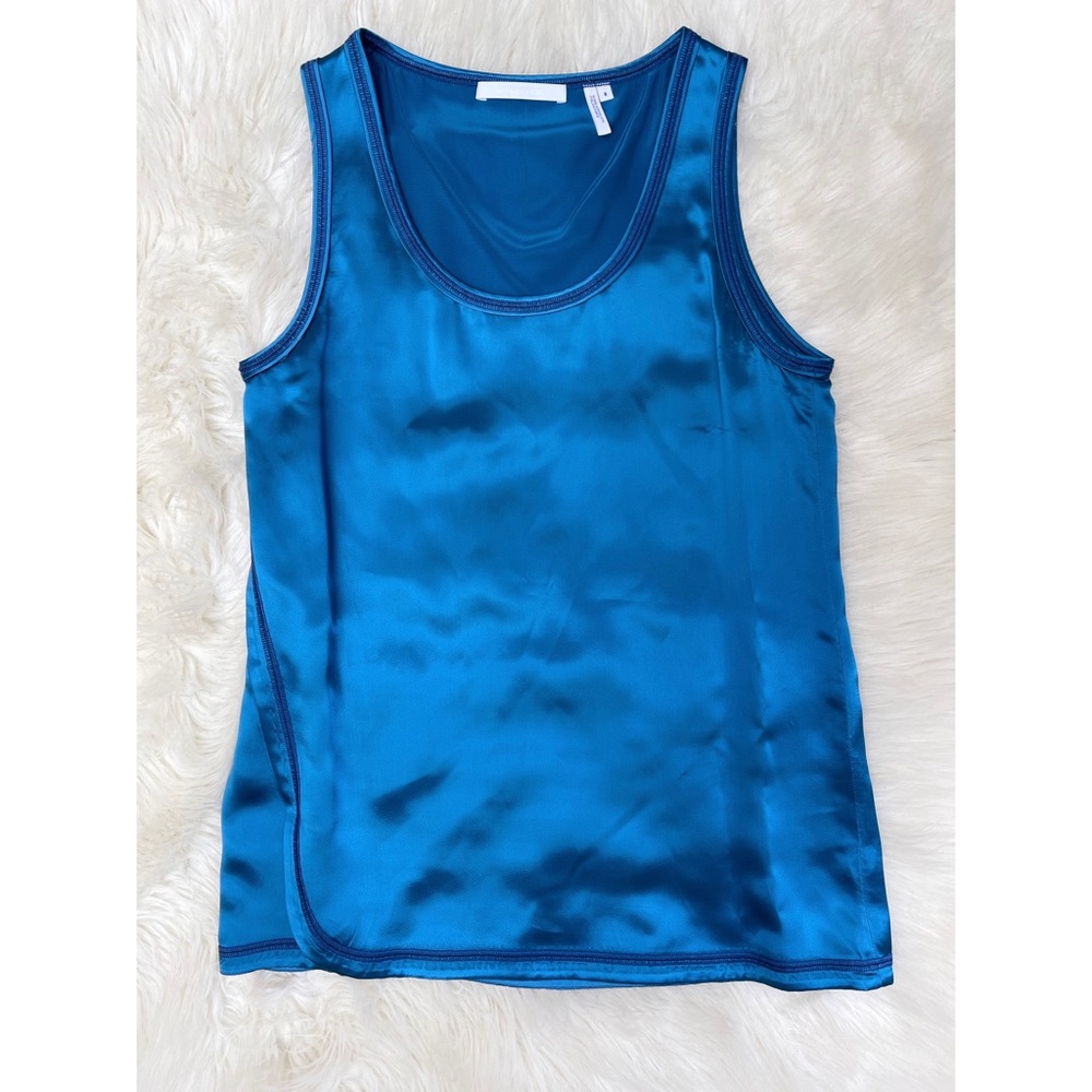 Helmut Lang Lagoon Coverstitch Sleeveless Top